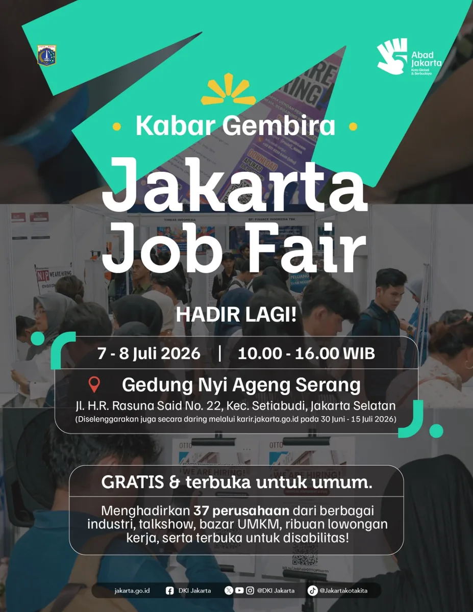 Job Fair Provinsi Lampung 2026 (Suku Dinas TKTE Wilayah Provinsi Lampung Barat) : 7-8 Juli 2026